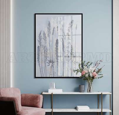 Poster - Gray plants, 30 x 45 см, Canvas on frame, Botanical