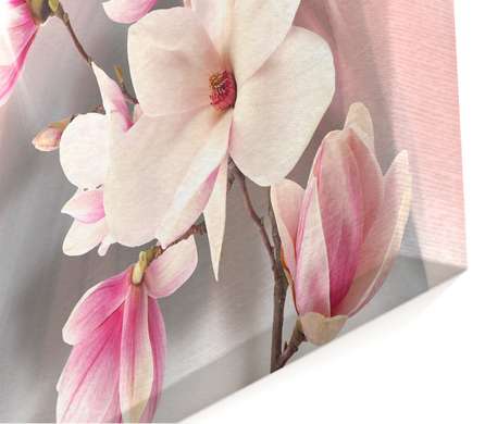 Tablou Pe Panza Multicanvas, Floare delicată pe un fundal roz, 198 x 115, 198 x 115