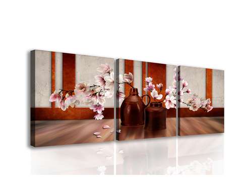 Tablou Pe Panza Multicanvas, Sakura, 135 x 45