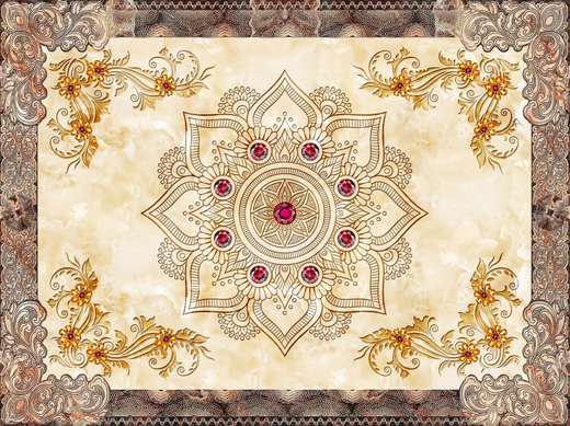 Wall Mural - Golden ceiling with pattern painting