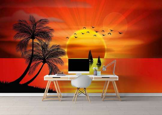 Wall Mural - Red Sunset