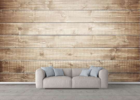 Wall Mural - Brown wooden wall.