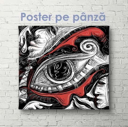 Poster, Ochi abstract, 40 x 40 см, Panza pe cadru