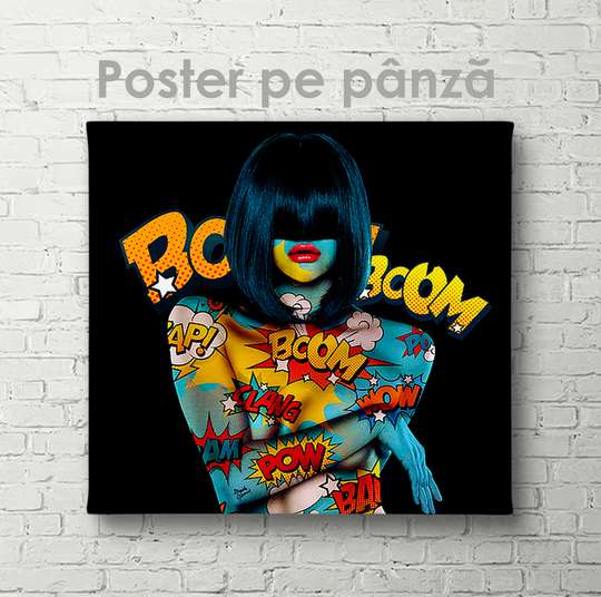 Poster - BOOM, 40 x 40 см, Panza pe cadru