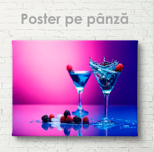 Poster, Cocktailuri, 45 x 30 см, Panza pe cadru
