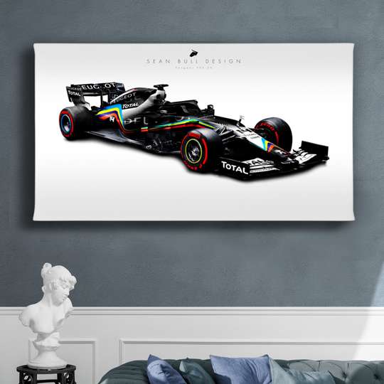 Poster, Formula 1 neagră, 60 x 30 см, Panza pe cadru