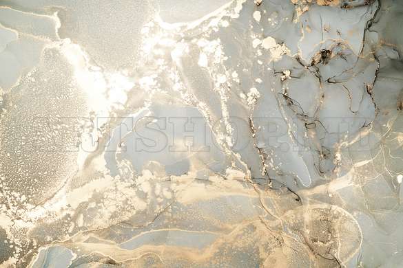 Wall mural - Gold with silver