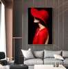 Tablou înramat - Fată în pălărie roșie, 90 x 120 см