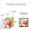 Poster - Composition of colorful flowers, 40 x 40 см, Canvas on frame