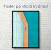 Poster - Road on water, 45 x 90 см, Framed poster on glass