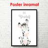 Poster - Zebra on a white background, 60 x 90 см, Framed poster, For Kids