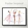 Poster - Ballerinas, 90 x 60 см, Framed poster on glass
