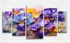 Modular picture, Purple and yellow irises, 108 х 60