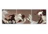 Модульная картина, Шоколадные лошади., 225 x 75