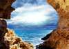 Фотообои - Пещера с видом на море