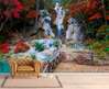 Wall Mural - Park with a beautiful waterfall