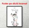Poster - Zebră pe fundal alb, 60 x 90 см, Poster înrămat, Pentru Copii