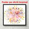 Poster - Bright flower in watercolor, 40 x 40 см, Canvas on frame, Minimalism