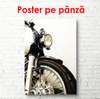 Постер - Мотоцикл на белом фоне, 60 x 90 см, Постер в раме, Транспорт