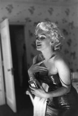 Poster - Marilyn Monroe și parfumul, 30 x 60 см, Panza pe cadru