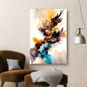 Poster - Colored dust, 60 x 90 см, Framed poster, Abstract