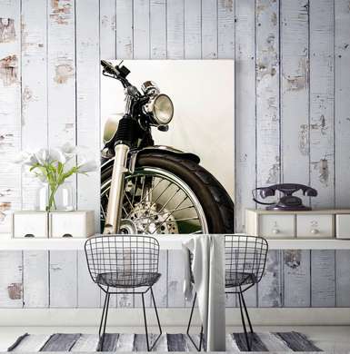 Poster - Motorcycle on a white background, 60 x 90 см, Framed poster, Transport