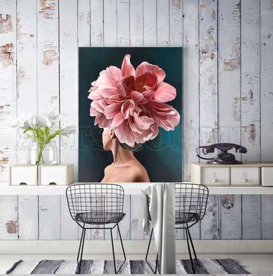 Poster - Coafură florală, 60 x 90 см, Poster înrămat, Glamour