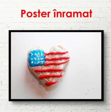 Poster - Dulceață americană, 90 x 60 см, Poster inramat pe sticla, Minimalism