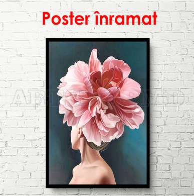 Poster - Coafură florală, 60 x 90 см, Poster înrămat, Glamour