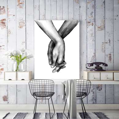Poster - L-love, 30 x 45 см, Canvas on frame, Black & White