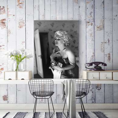 Poster - Marilyn Monroe și parfumul, 30 x 60 см, Panza pe cadru