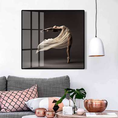 Poster - Dansul, 100 x 100 см, Poster inramat pe sticla