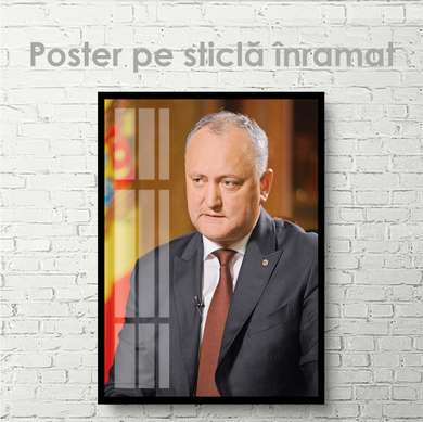 Постер - Игорь Додон, 60 x 90 см, Постер на Стекле в раме, Личности