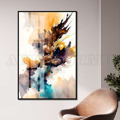 Poster - Colored dust, 60 x 90 см, Framed poster, Abstract