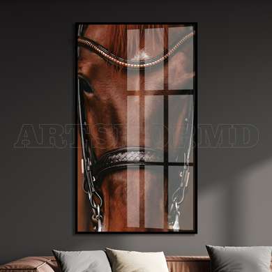 Poster - The brown horse, 30 x 45 см, Canvas on frame, Animals