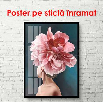 Poster - Coafură florală, 60 x 90 см, Poster înrămat, Glamour