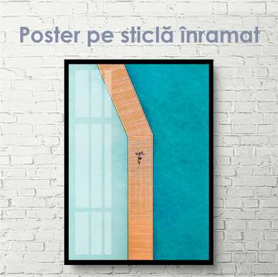 Poster - Drumul pe apă, 45 x 90 см, Poster inramat pe sticla