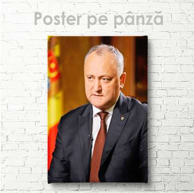 Poster - Igor Dodon, 60 x 90 см, Framed poster on glass, Famous People