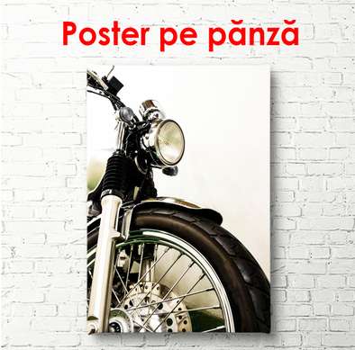 Poster - Motocicletă pe un fundal alb, 60 x 90 см, Poster înrămat, Transport