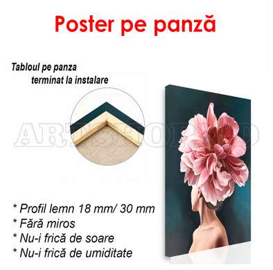 Poster - Coafură florală, 60 x 90 см, Poster înrămat, Glamour