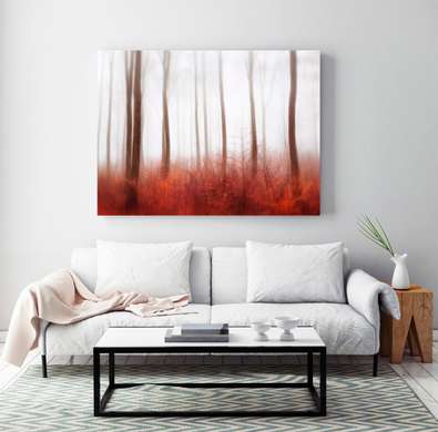Poster - Autumn forest landscape, 45 x 30 см, Canvas on frame