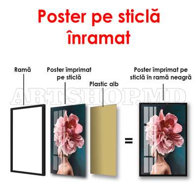 Poster - Coafură florală, 60 x 90 см, Poster înrămat, Glamour