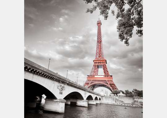 Фотообои - Эйфелева башня в черно-белом