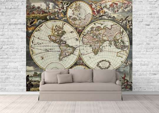 Wall Mural - Geographical globes