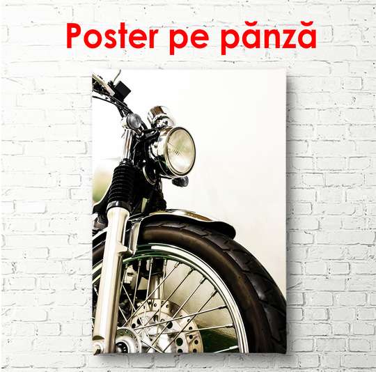 Постер - Мотоцикл на белом фоне, 60 x 90 см, Постер в раме