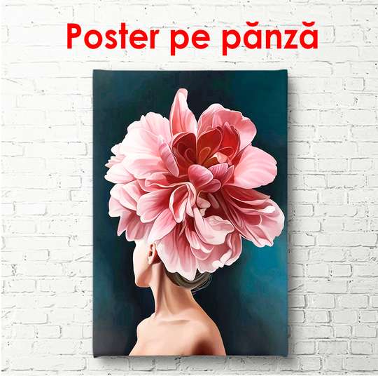 Poster - Coafură florală, 60 x 90 см, Poster înrămat, Glamour