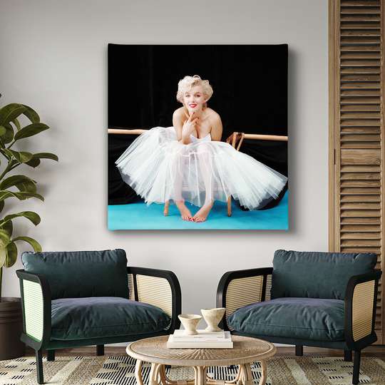 Poster - Merry Marilyn Monroe, 40 x 40 см, Canvas on frame, Famous People