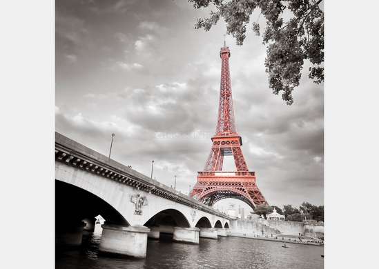 Wall Mural - Eiffel Tower in black and white