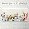 Постер, Котики, 90 x 30 см, Холст на подрамнике, Животные