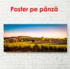 Poster - Beautiful field landscape, 150 x 50 см, Framed poster on glass, Nature